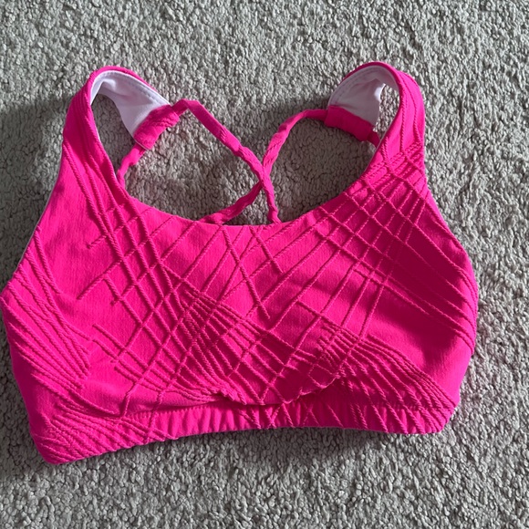 Onzie Hot Pink Yoga Bra - Picture 3 of 6
